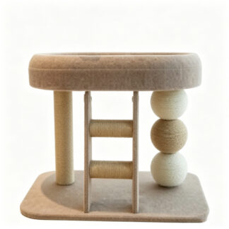 Cat climbing frame, cat bed, winter insulation and warmth integrated rattan column, paw grinding without debris, large-sized cat scratching ball, multi-functional cat stand CT0710