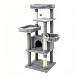 Large double-layer cat bed, large cat stand with scratching board, jumping area CT0703
