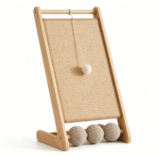 Vertical solid wood sisal cat scratching board - non-debris, scratch-resistant, wear-resistant cat paw board, cat scratching pad CT0709